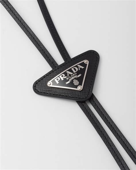 prada saffiano leather bolo tie